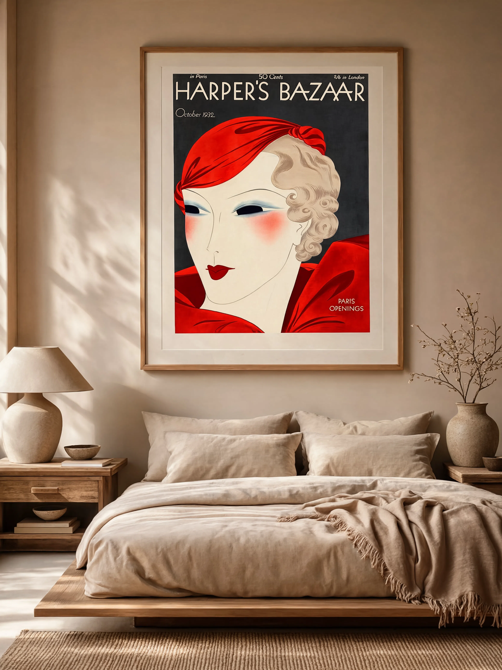 Harper's Bazaar October 1935 – Paris Openings Vintage Fashion Art Print