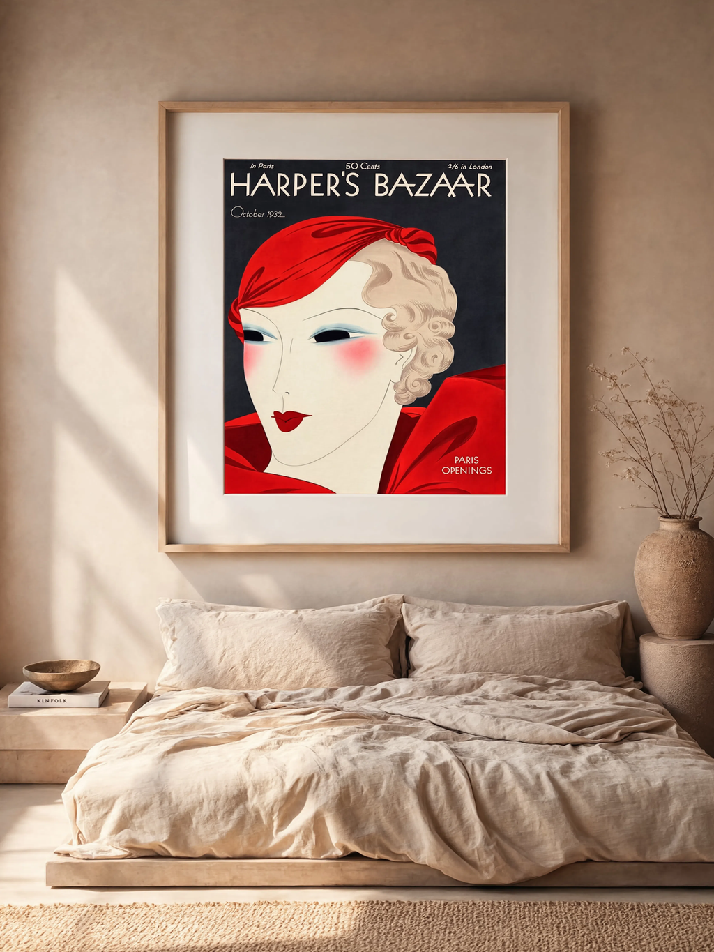 Harper's Bazaar October 1935 – Paris Openings Vintage Fashion Art Print