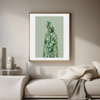 Blooming Grace – Floral Botanical Figurative Art Print - Hakyarts