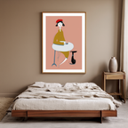 Café Scene – Illustrated Print of Everyday Charm