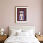 Folk-Art Cat | Contemporary Animal Wall Art Print