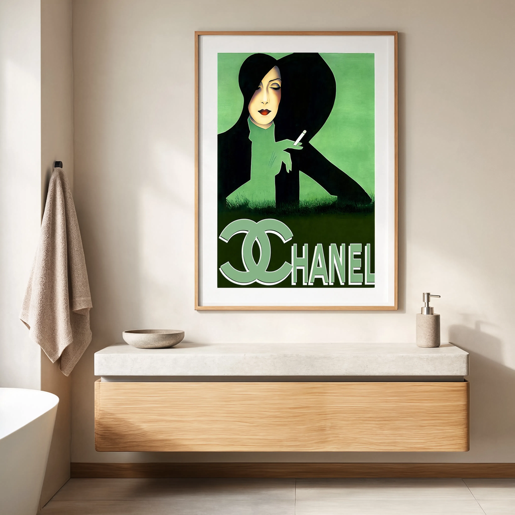 Vintage Chanel Fashion Advertising Poster Print