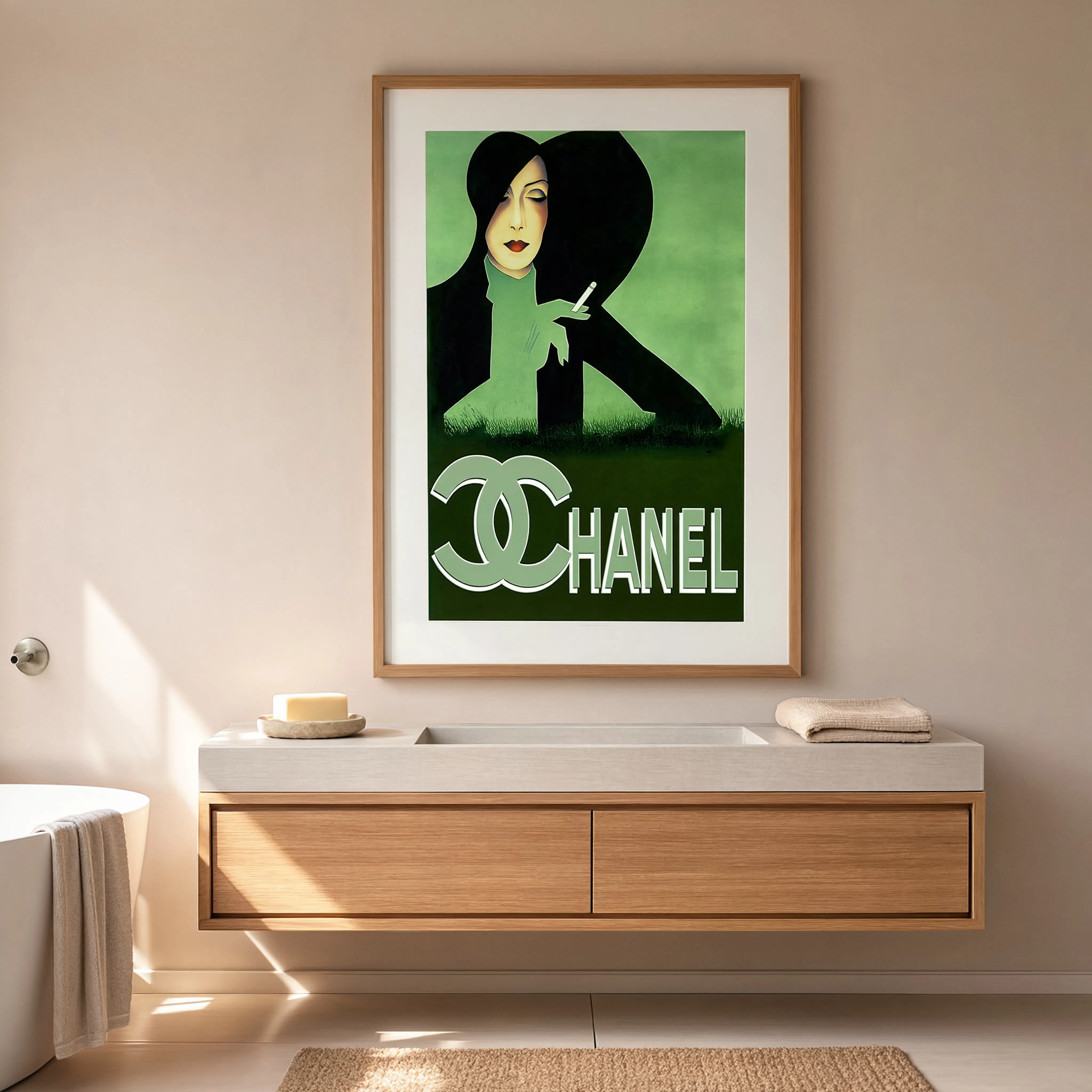 Vintage Chanel Fashion Advertising Poster Print