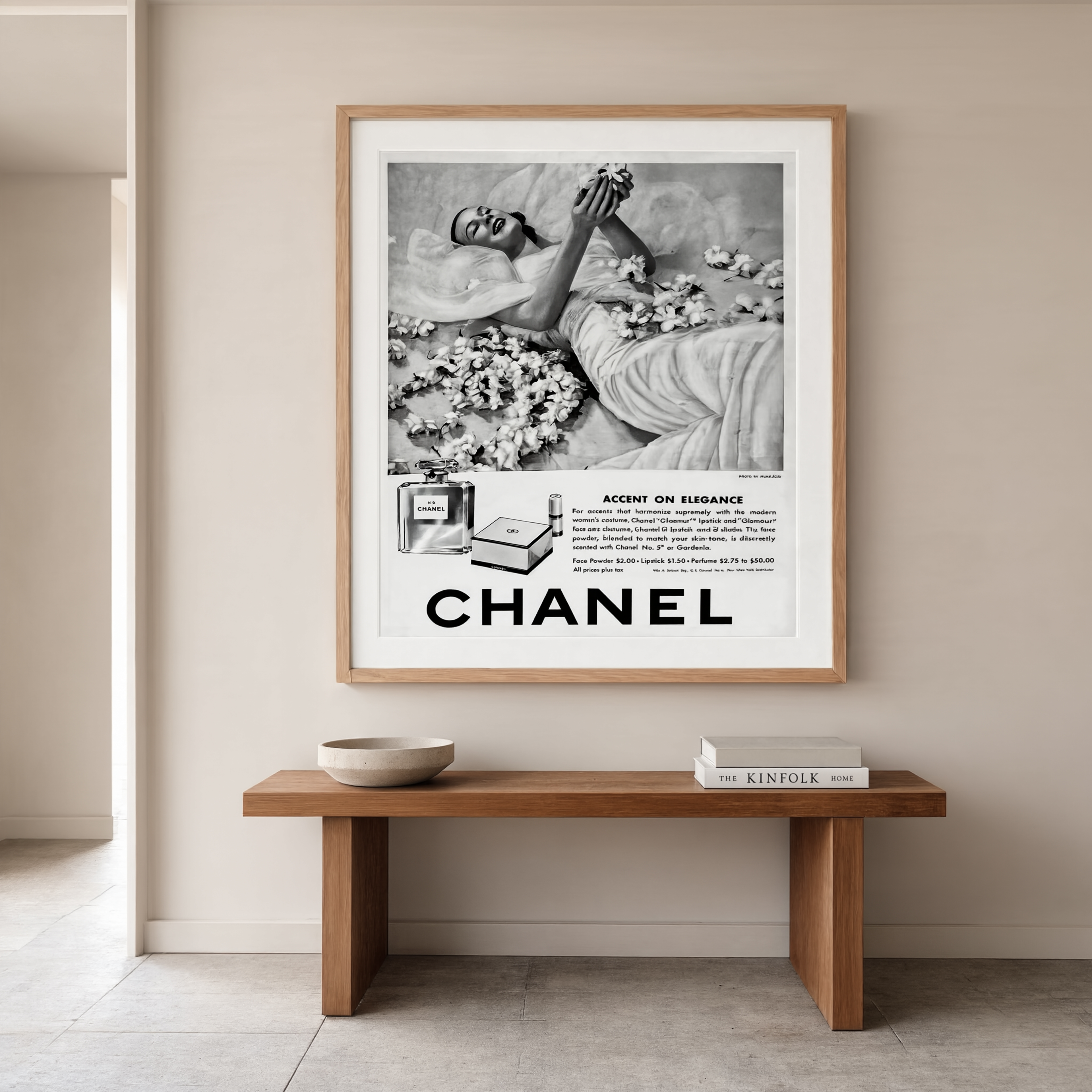 Accent on Elegance - Vintage Chanel Fashion Advertising Poster Print