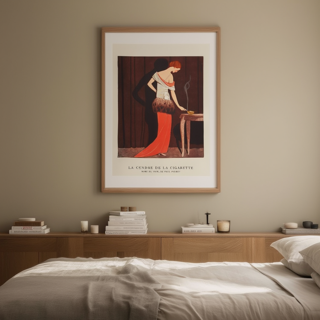 André Édouard Marty – La Cendre de la Cigarette Vintage Fashion Illustration Poster