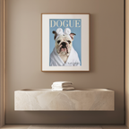 Dogue – French Bulldog Fashion Cover – Minimalist Wall Art Print