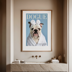 Dogue – French Bulldog Fashion Cover – Minimalist Wall Art Print