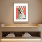 Dogue – Corgi Fashion Cover – Minimalist Wall Art Print