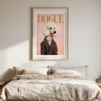 Dogue – Poodle Pink Cover – Minimalist Wall Art Print