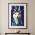 Dogue – Husky Blue Cover – Minimalist Wall Art Print