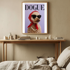 DOGUE – Poodle Lavender Wall Art Print | Elegant Fashion Dog Poster | Minimalist Pet Decor
