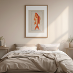 Warm Tones Fish – Minimalist Wall Art Print