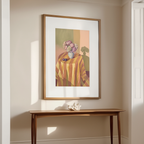 Still Life Flowers – Mustard & Terracotta – Minimalist Wall Art Print