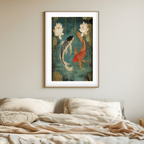 Koi Fish Poster – Minimalist Japanese Wall Art Print