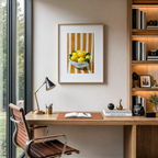 Lemons on Orange Stripes