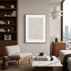 Abstract Leaves Beige Print | Minimalist Botanical Wall Art
