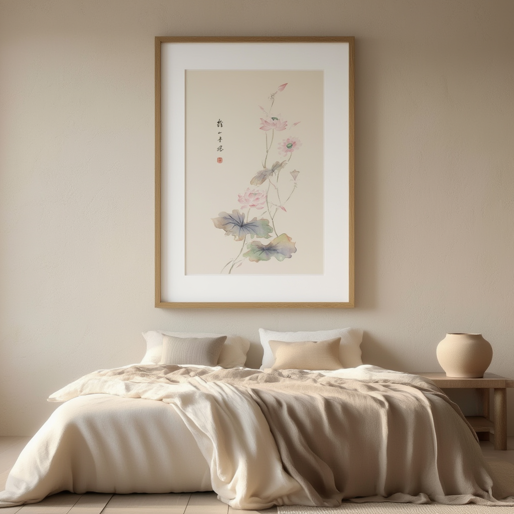 Chinese Floral Print – Minimalist Asian Botanical Wall Art