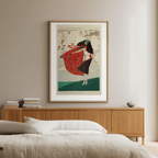 André Édouard Marty – Les Ailes dans le Vent Vintage Fashion Illustration Poster