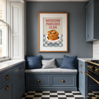 Weekend Waffle Poster | Contemporary Kitchen Wall Art
