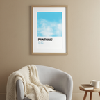 Pantone Inspired Sky blue – Minimalist Color Code Art Print