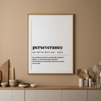 Perseverance – Minimalist Typography Wall Art Print