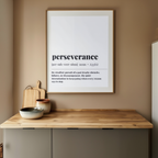 Perseverance – Minimalist Typography Wall Art Print