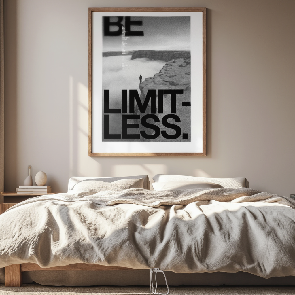 Be Limitless – Street Style Motivational Poster – Modern Urban Art Print