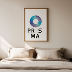 Blue Prisma Variation – Modern Abstract Wall Art Print