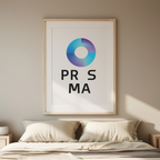 Blue Prisma Variation – Modern Abstract Wall Art Print