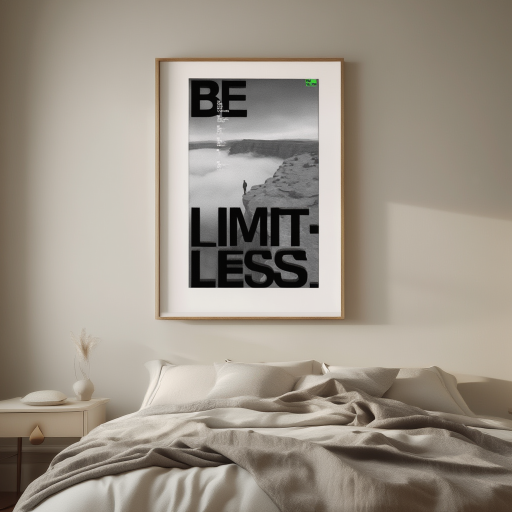 Be Limitless – Street Style Motivational Poster – Modern Urban Art Print