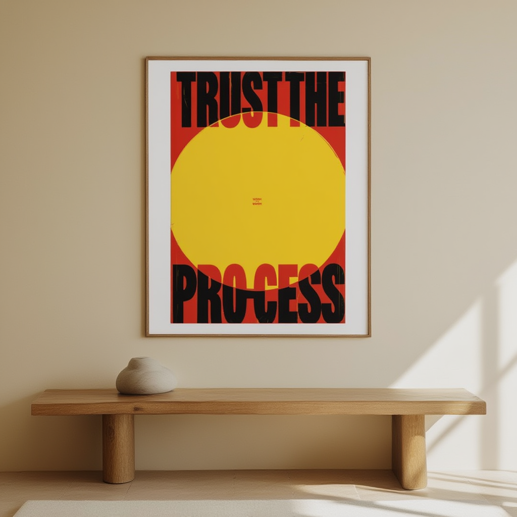 Trust the Process – Street Style Motivational Poster – Modern Urban Art Print