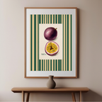 Passion Fruit Botanical – Green – Minimalist Wall Art Print