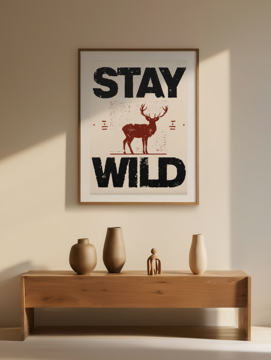 Stay Wild – Street Style Poster – Modern Art Print