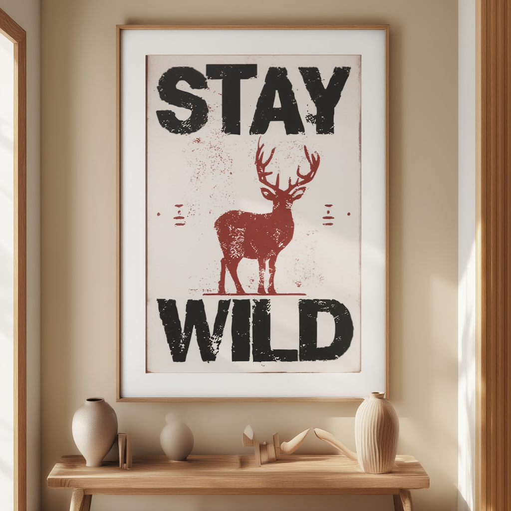 Stay Wild – Street Style Poster – Modern Art Print