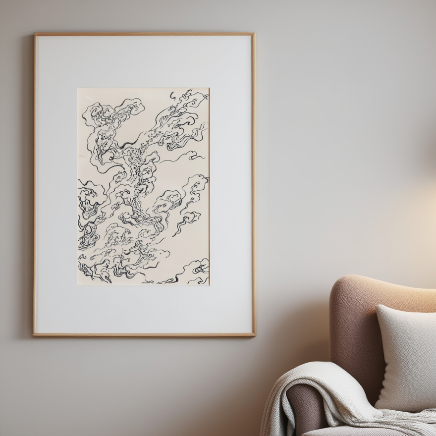 Clouds – Mori Yūzan Art Print