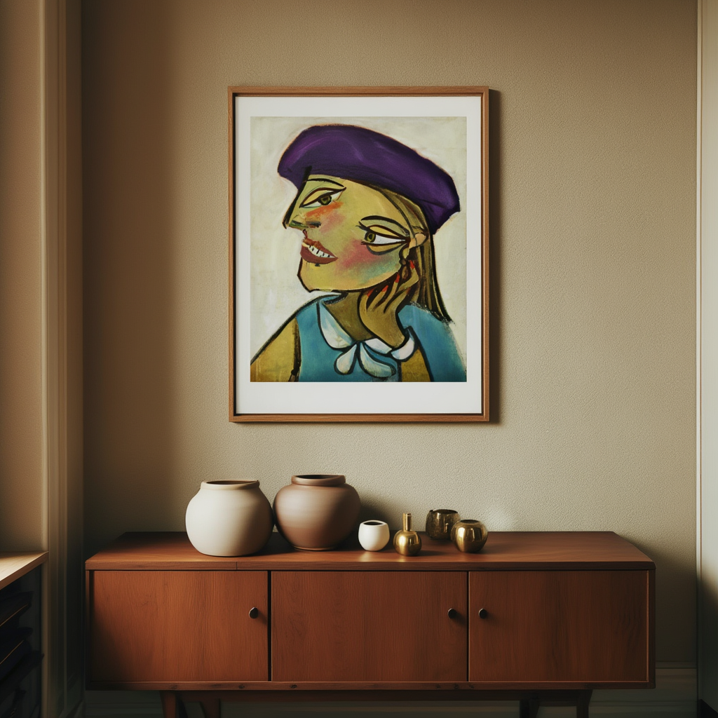 Regal in Hermine – Woman Portrait Art Print - Hakyarts