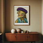 Regal in Hermine – Woman Portrait Art Print - Hakyarts