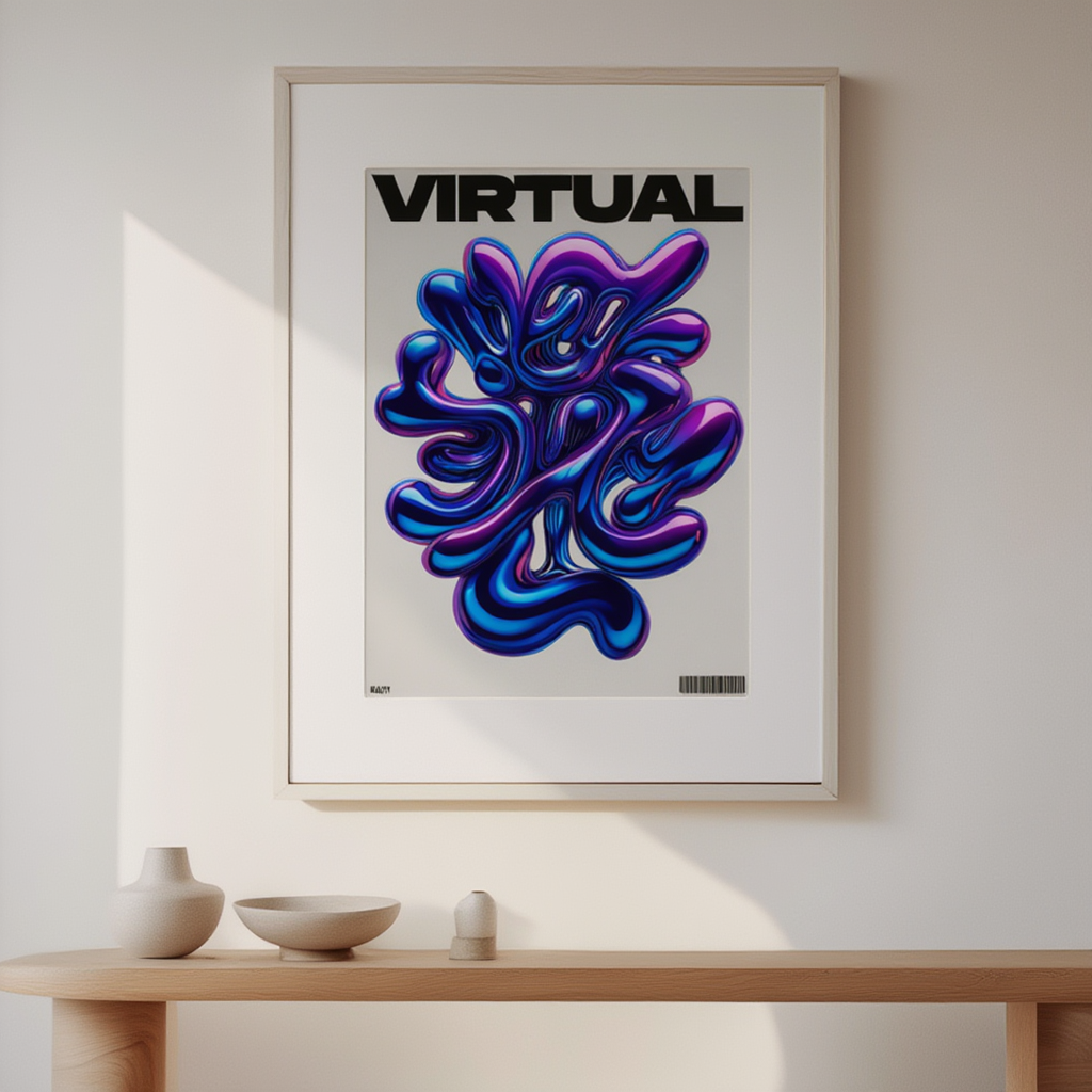 Virtual Reality Print – Futuristic Digital Art Wall Décor