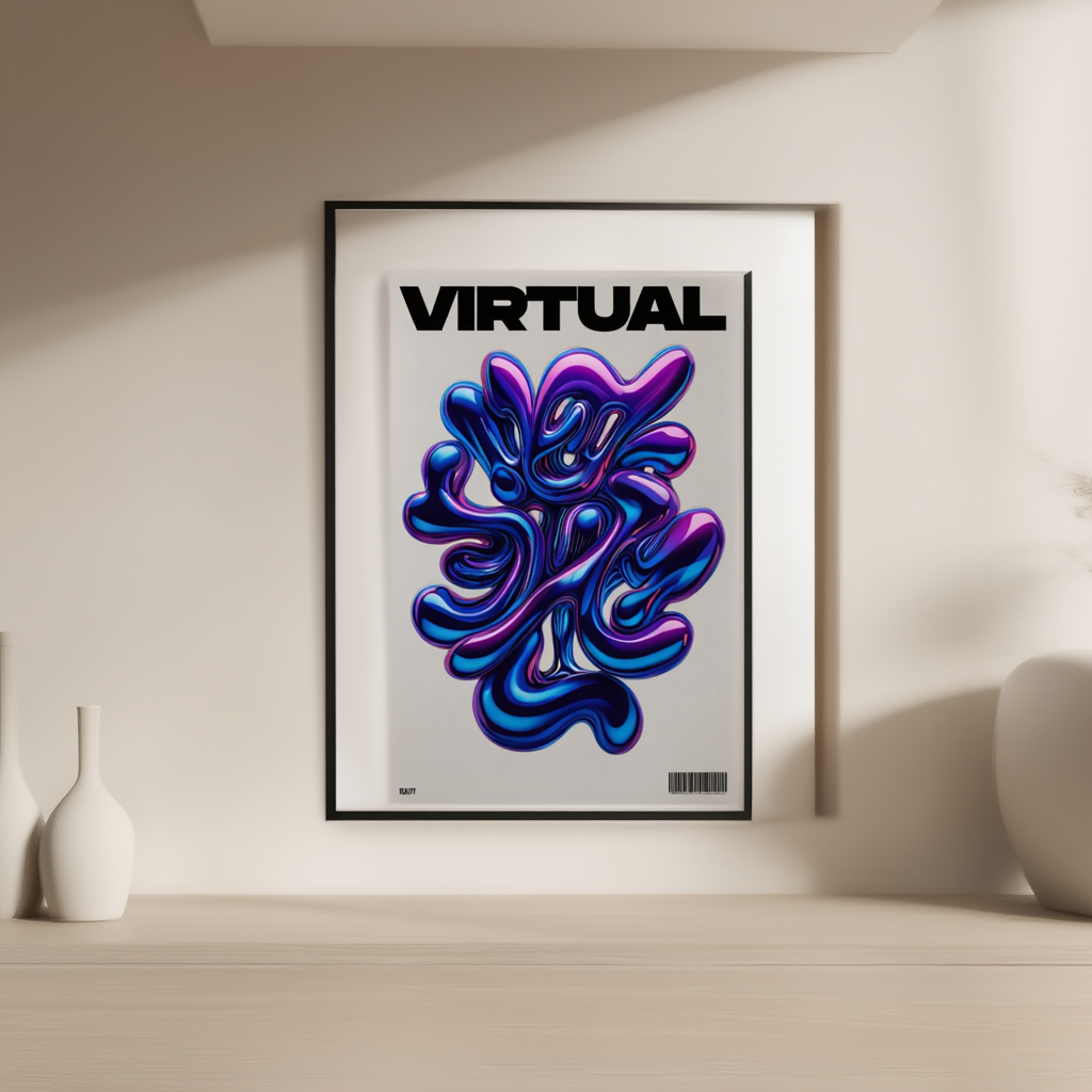 Virtual Reality Print – Futuristic Digital Art Wall Décor