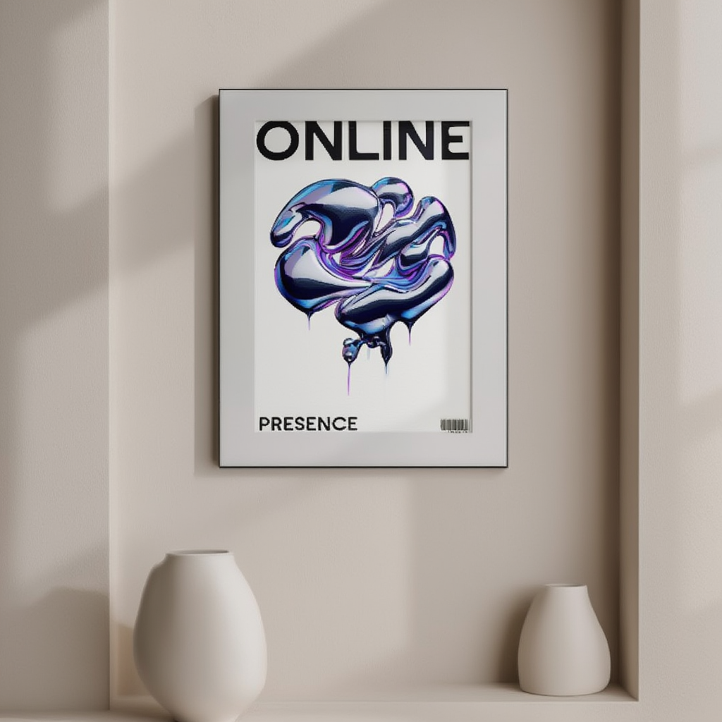 Online Presence Print – Modern Digital Concept Wall Art