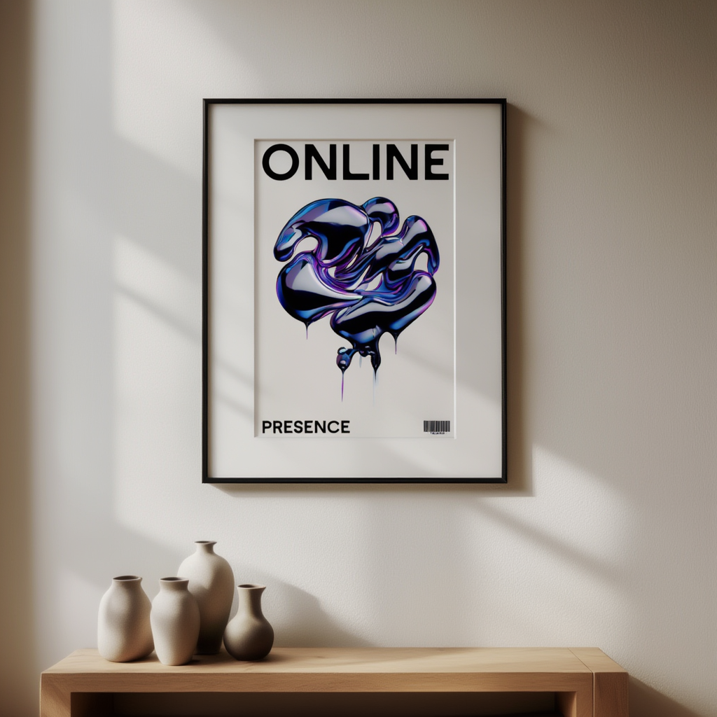 Online Presence Print – Modern Digital Concept Wall Art