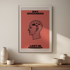 Day Dreamers Lost In Thoughts Poster – Minimalist Contemplative Wall Art