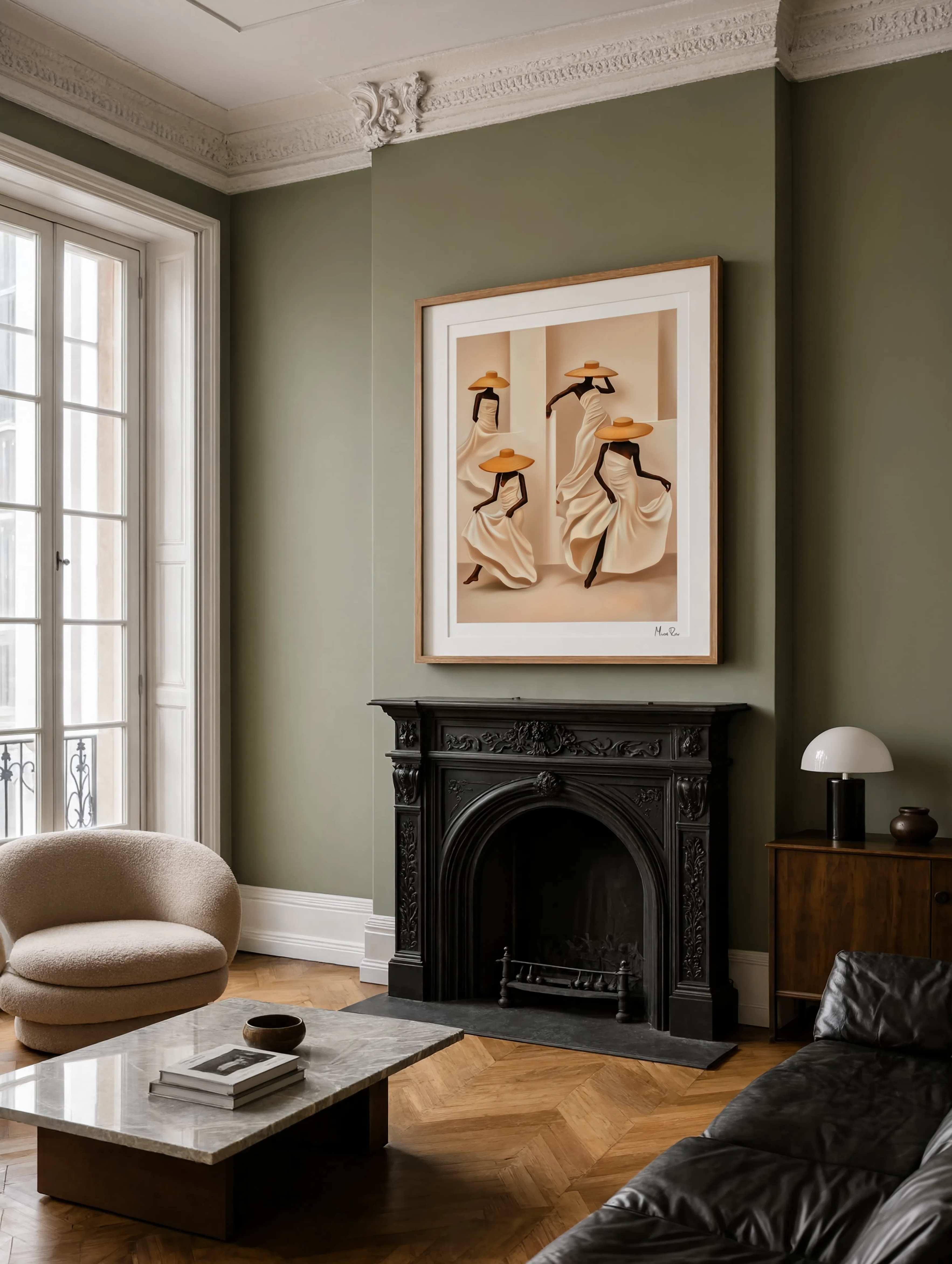 Gracious Black Women Pose | Contemporary Fashion Portrait Wall Art