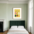 Yellow Pink Portrait | Contemporary Abstract Figurative Wall Art