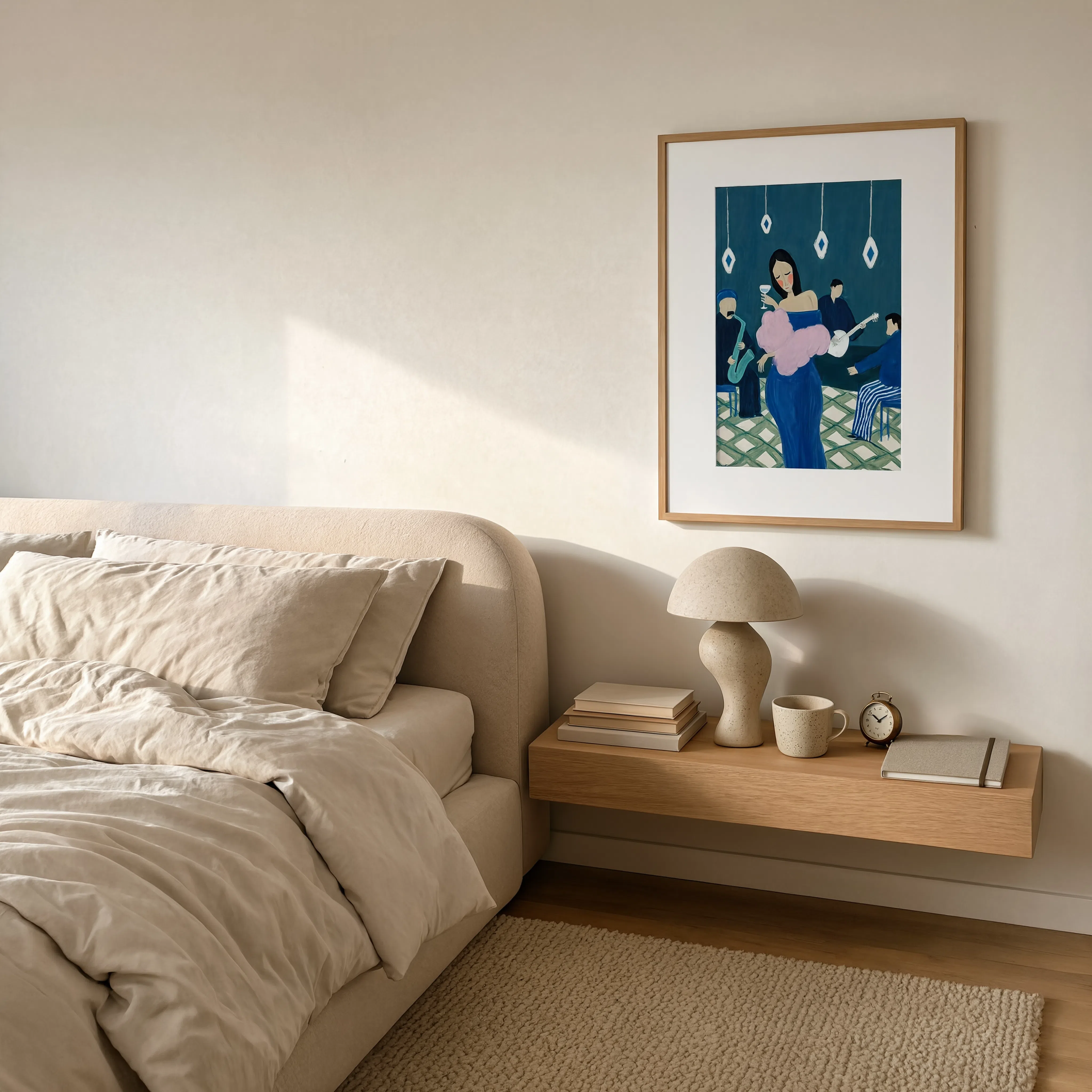 Teal Jazz Lounge Print | Contemporary Music-Inspired Wall Art