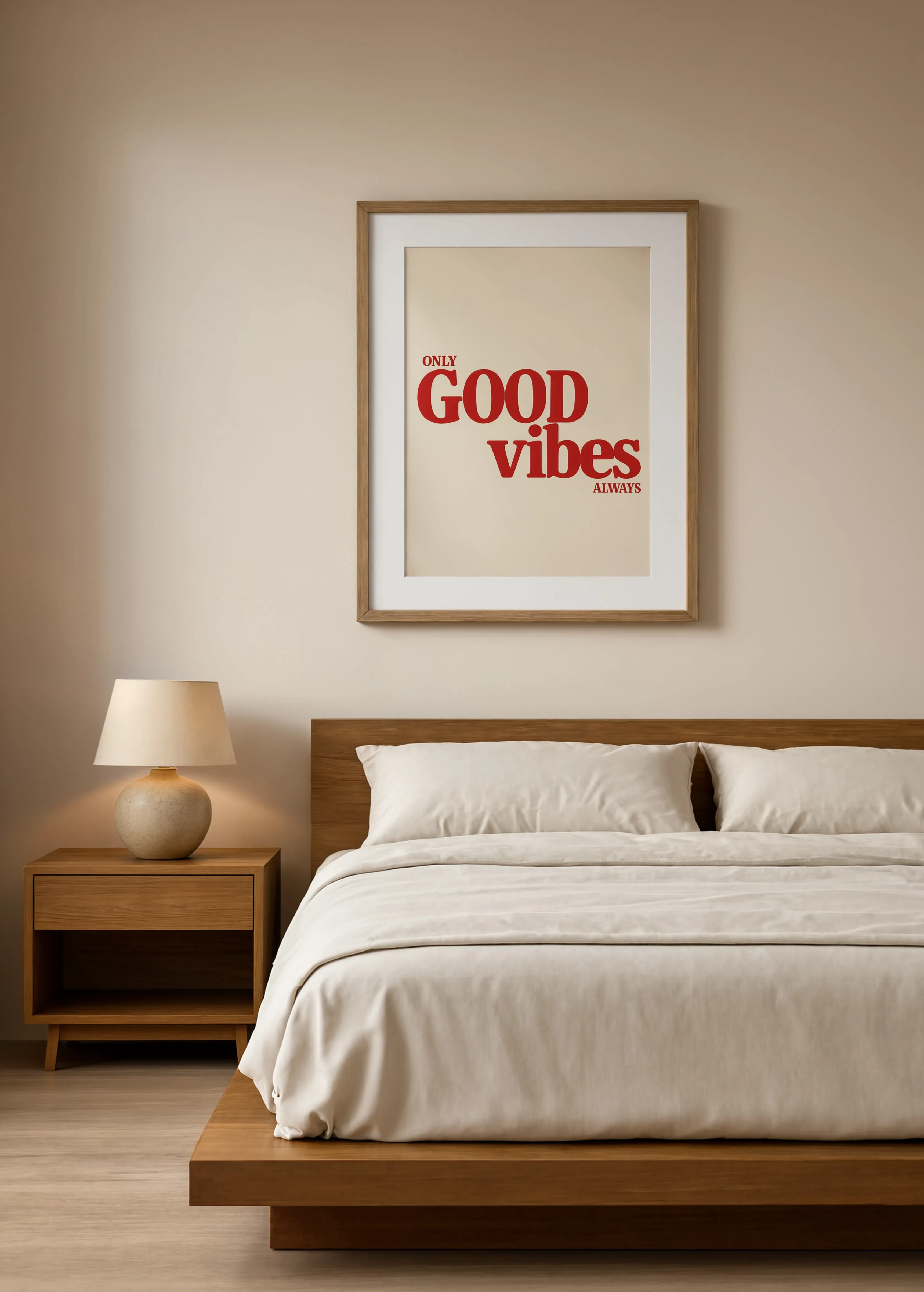 Good Vibes Poster | Minimalist Typography Wall Art
