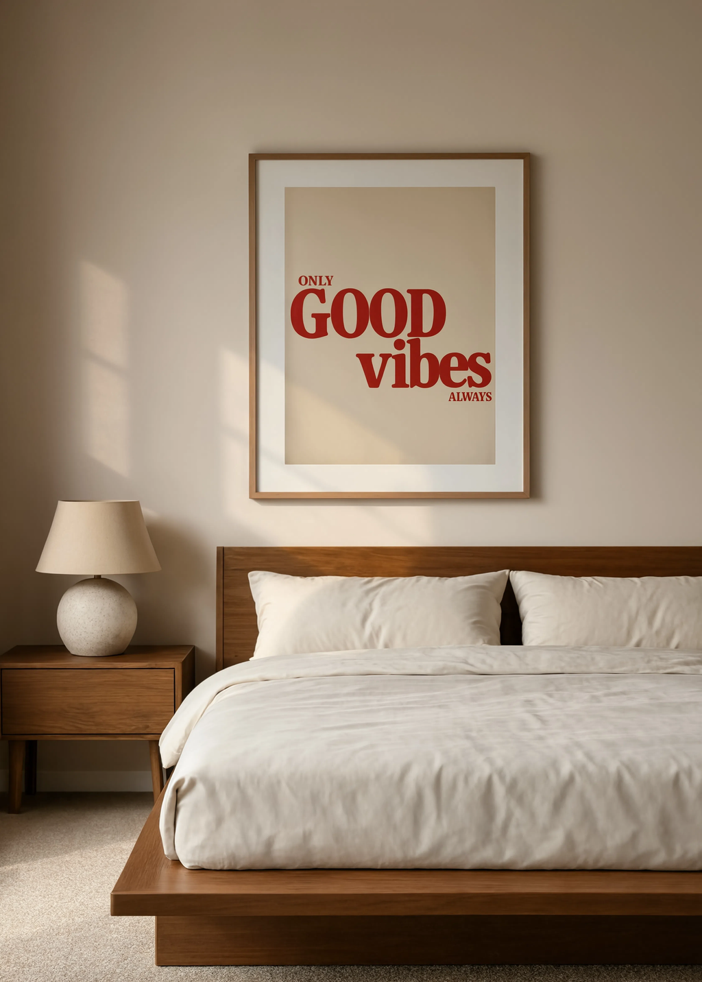 Good Vibes Poster | Minimalist Typography Wall Art