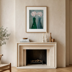 Blush-Emerald Floral Figures | Contemporary Botanical Figurative Art Print
