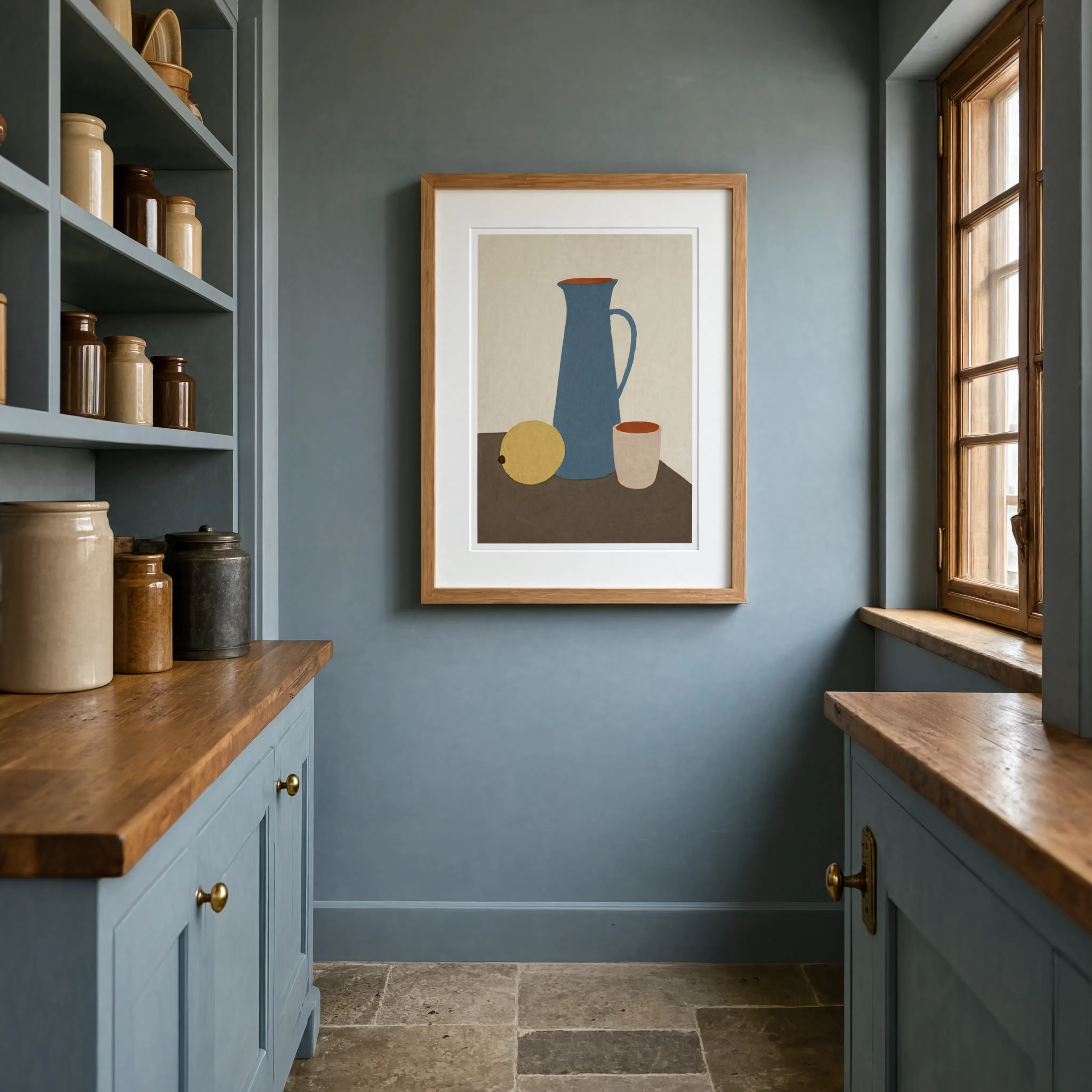 Muted Still Life – Pitcher & Cup | Scandinavian Still Life Print