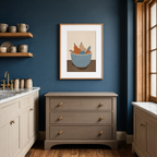 Muted Still Life – Bowl of Pears | Contemporary Botanical Kitchen Wall Art